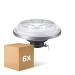Confezione Multipack 6x Philips MASTER Faretti LED G53 AR111 10.8W 620lm 9D - 930 Luce Calda -  | Miglior Resa Cromatica - Dimmerabile - Sostitutiva 50W