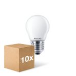 Confezione Multipack 10x Philips Corepro LED Lustre E27 Sferica Ghiaccio 6.5W 806lm - 827 Bianco Molto Caldo | Sostitutiva 60W